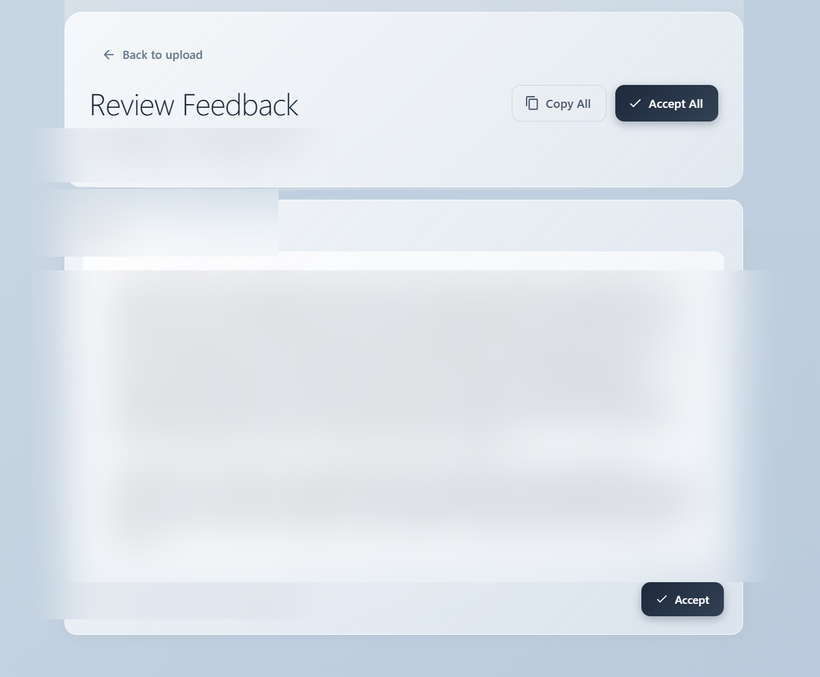 ClassFoundry per-student feedback review screen